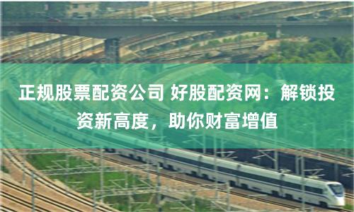 正规股票配资公司 好股配资网:解锁投资新高度,助你财富增值